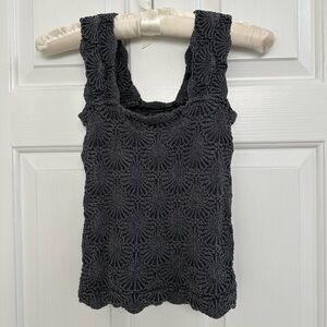 Free People Love Letter Floral Knit Tank Top